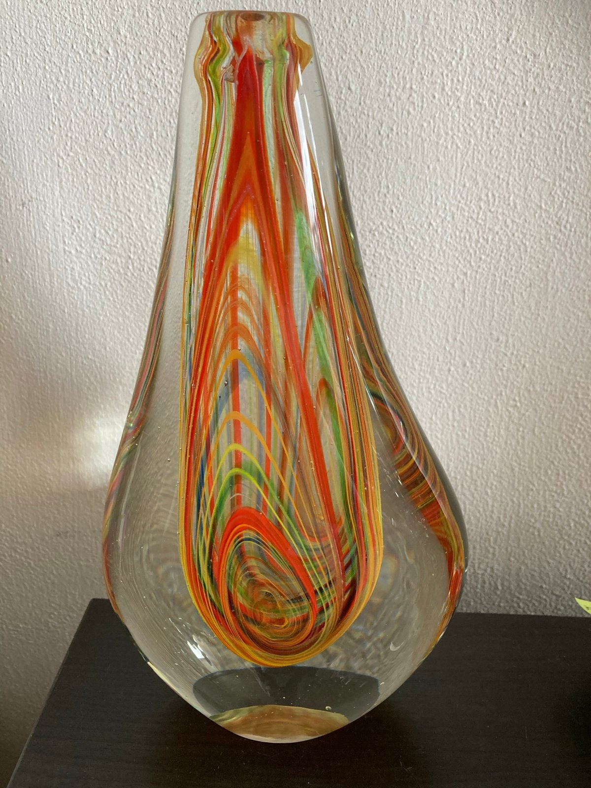 Crate & Barrel Murano Stijl Kleurrijke Design Vaas 30cm, Ophalen of Verzenden