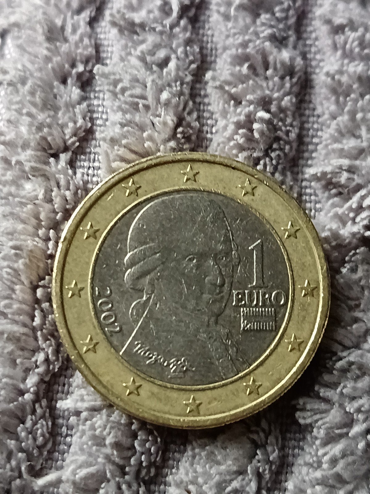 Oostenrijkse 1 Euro munt 2002 - Mozart, Ophalen of Verzenden, Oostenrijk, 1 euro, Losse munt