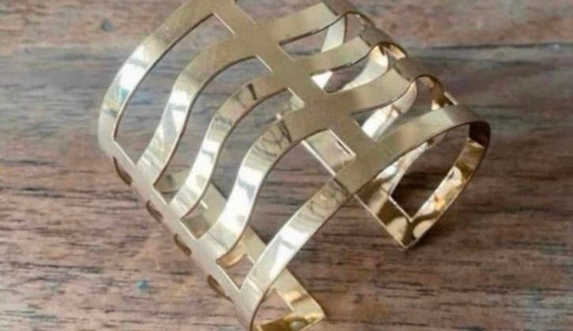 Klem-armband, Ophalen of Verzenden, Zo goed als nieuw, Goud, Overige materialen