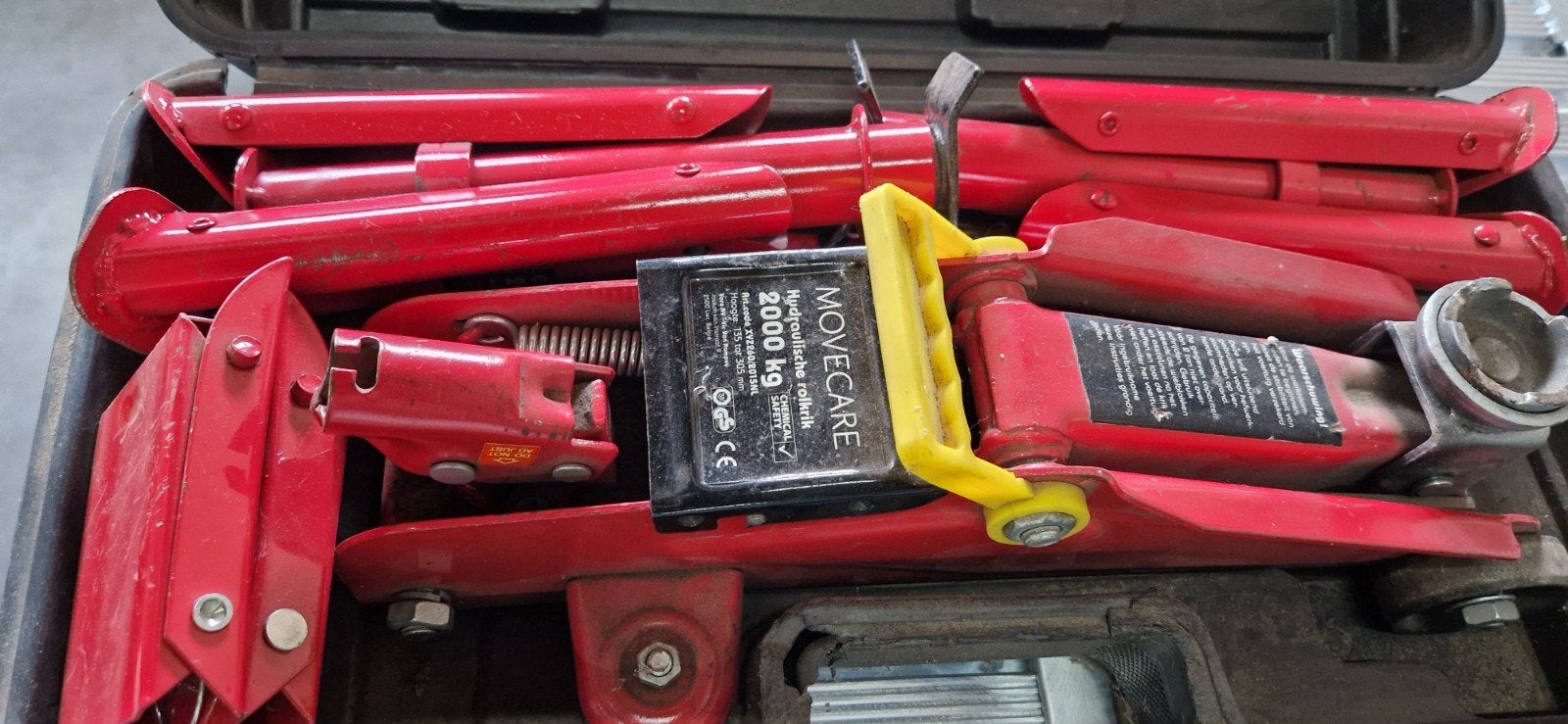 Garage krik met steun Steunpoten, Auto diversen, Ophalen of Verzenden, Hydraulisch, Garagekrik