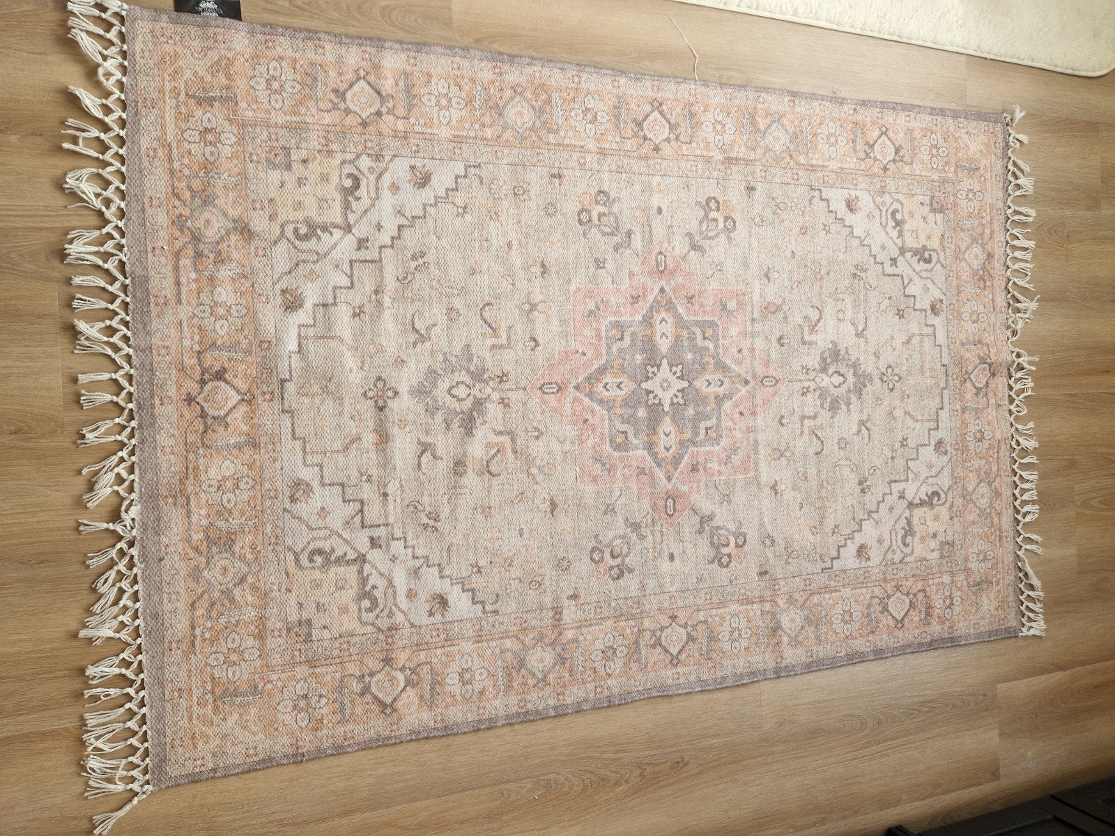 Rozenkelim buiten vloerkleed 120x180 cm, Huis en Inrichting, 100 tot 150 cm, Ophalen of Verzenden, Zo goed als nieuw, 150 tot 200 cm
