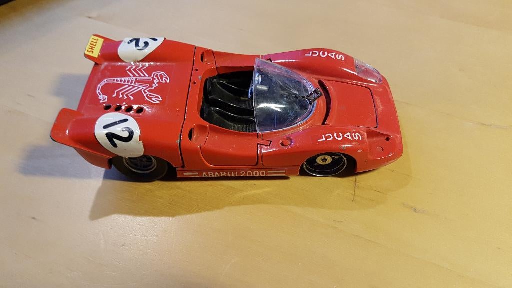 Abarth 2000 Monte Carlo rally politoys, Hobby en Vrije tijd, Modelauto's | 1:24, Verzenden, Nieuw, Overige merken