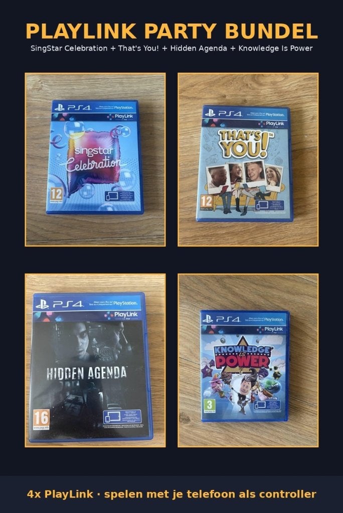 PlayLink Party Bundel - 4 PS4 games, Ophalen, Overige genres, Zo goed als nieuw, 3 spelers of meer