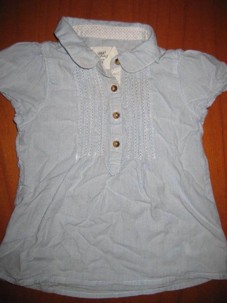 Bloesje, 80, blauw/wit gestreepd, H+M (355), Kinderen en Baby's, Babykleding | Maat 80, Ophalen of Verzenden, Zo goed als nieuw