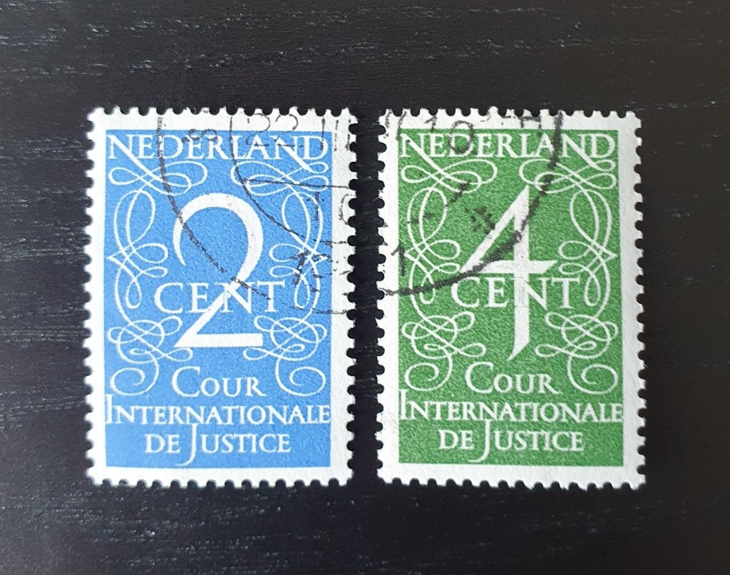 Nederland 1950 Dienstzegels NVPH D25-26 gestempeld, Postzegels en Munten, Verzenden, Na 1940, Gestempeld