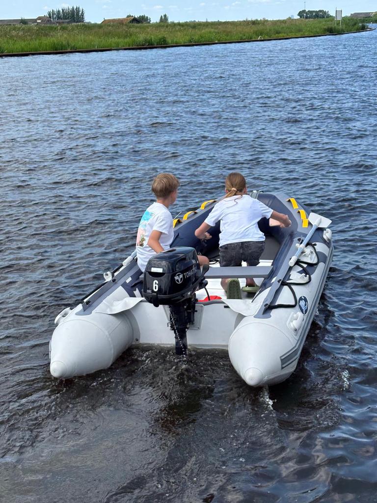 Rubberboot met motor 6pk, Ophalen, Gebruikt