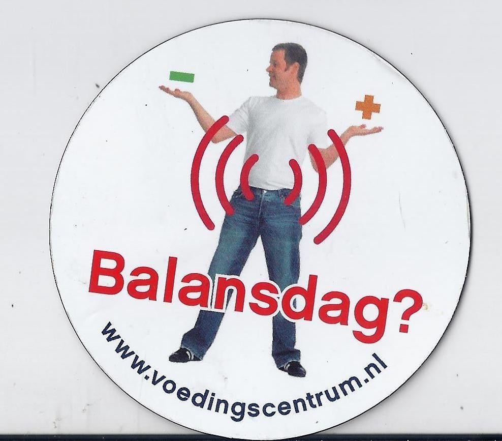 Km36 koelkastmagneetje balansdag voedingscentrum, Ophalen of Verzenden, Zo goed als nieuw