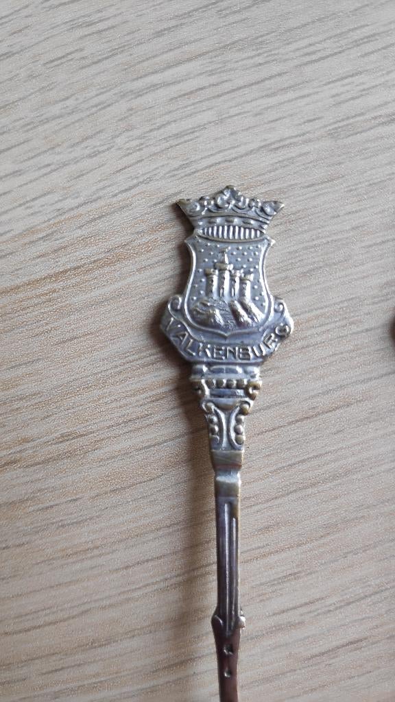 2 theelepeltjes met wapen Valkenburg en J.C. Boot, Ophalen of Verzenden