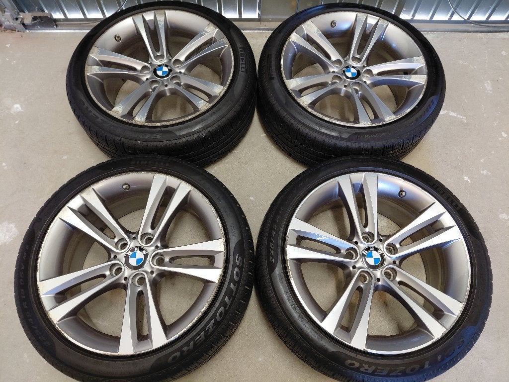 18 inch velgen met winterbanden BMW 3-serie F30 / F31, Ophalen, 18 inch, Gebruikt, Banden en Velgen