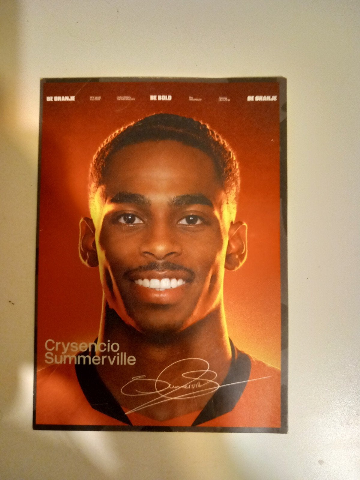 Crysencio Summerville voetbalkaartje met handtekening, Ophalen, Zo goed als nieuw