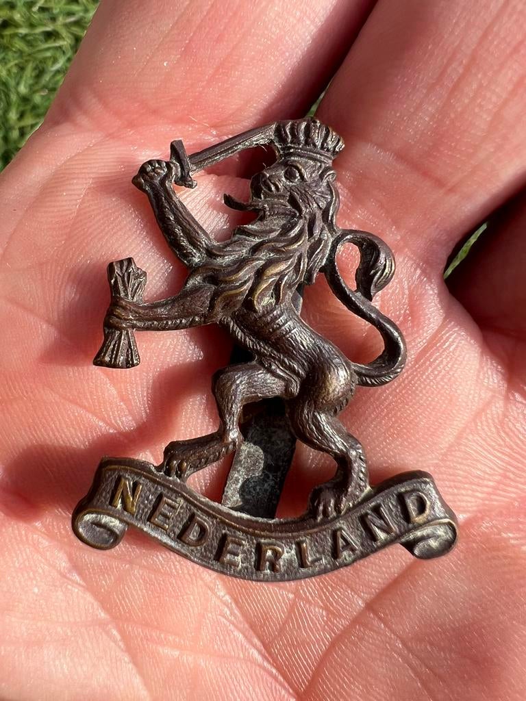 WO2 Brits PIB Prinses Irene Brigade Baret Leeuw embleem pet, Verzenden, Engeland, Embleem of Badge