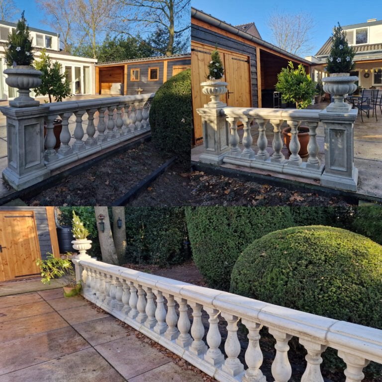 Betonnen balustrade, balusters en liggers, mediterraans, Ophalen, Nieuw