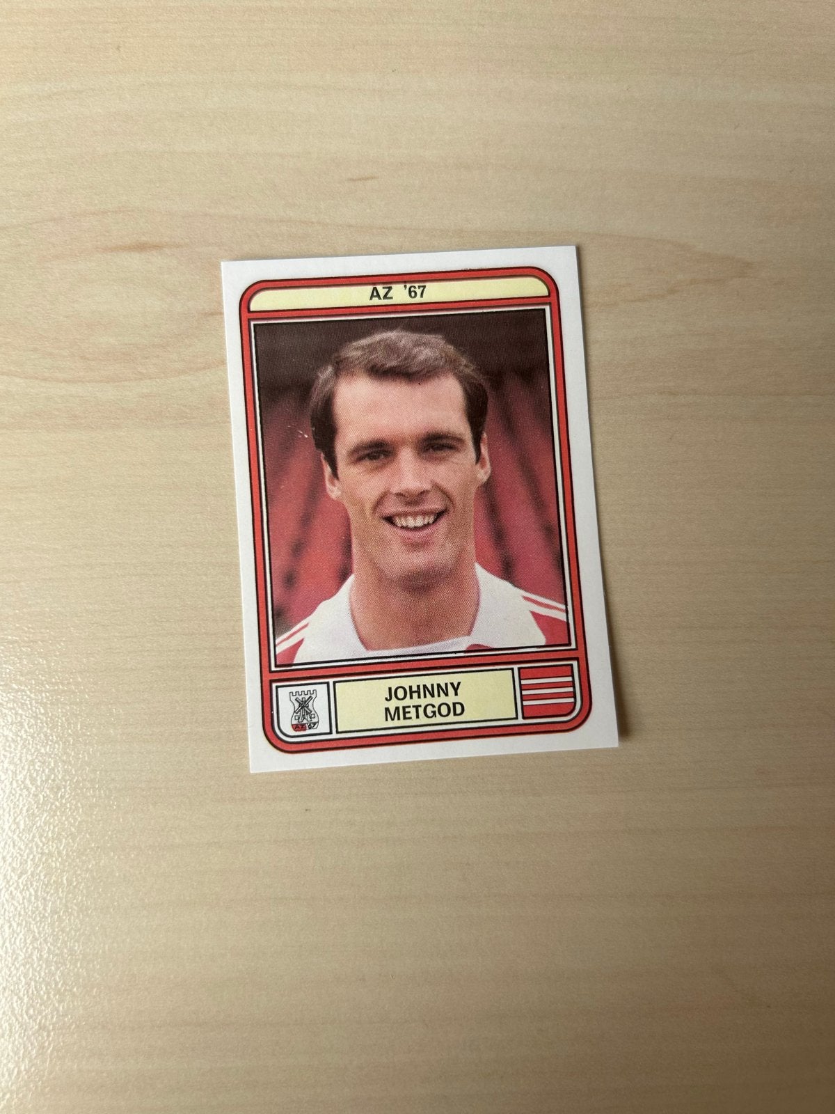 Panini Voetbal 80 Johnny Metgod AZ '67 Spelerskaart, Ophalen of Verzenden, Zo goed als nieuw, AZ, Poster, Plaatje of Sticker
