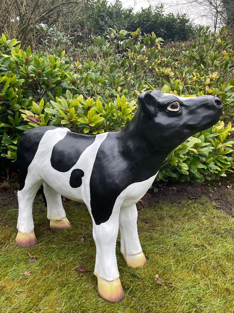 Kalf, koe, boerderij, gazon, tuin, boerderij, 70 cm, Tuin en Terras, Ophalen, Nieuw, Kunststof, Dierenbeeld