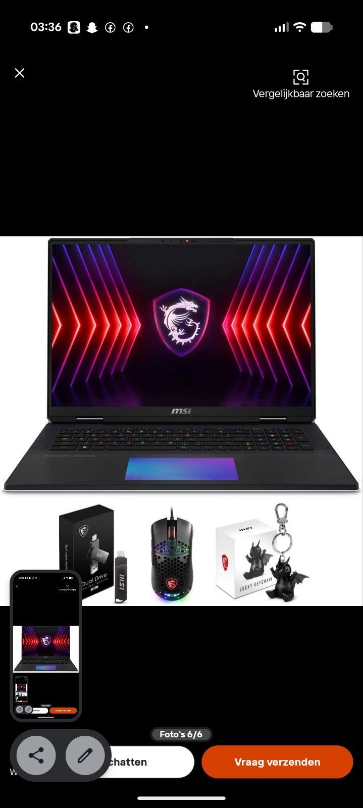 MSI Titan 18 HX I9 RTX 5090 64GB 6TB NVMe Gaming Laptop, Computers en Software, Ophalen, Zo goed als nieuw