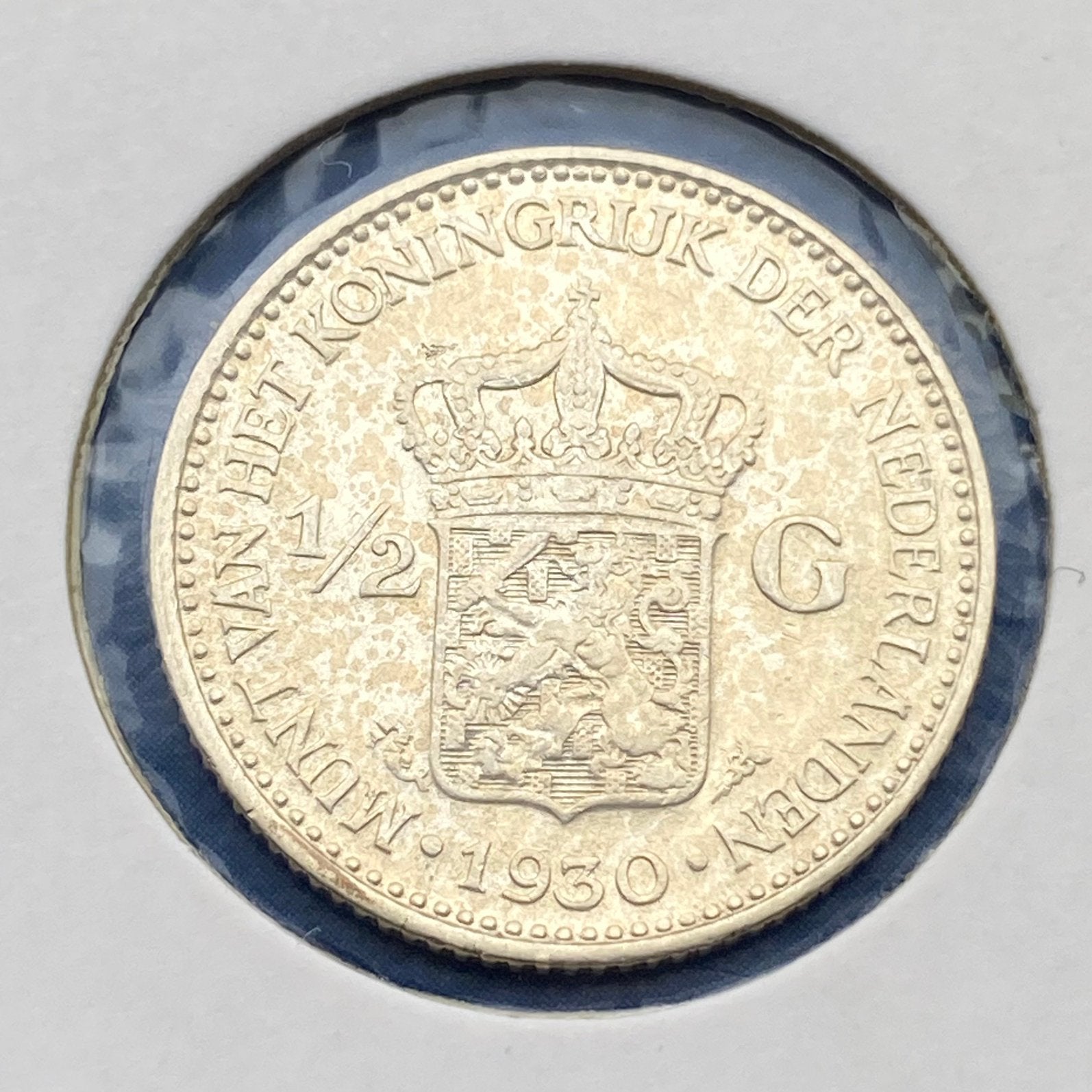 1/2 Gulden Zilver uit 1930 van Wilhelmina, ½ gulden, Verzenden, Zilver, Koningin Wilhelmina