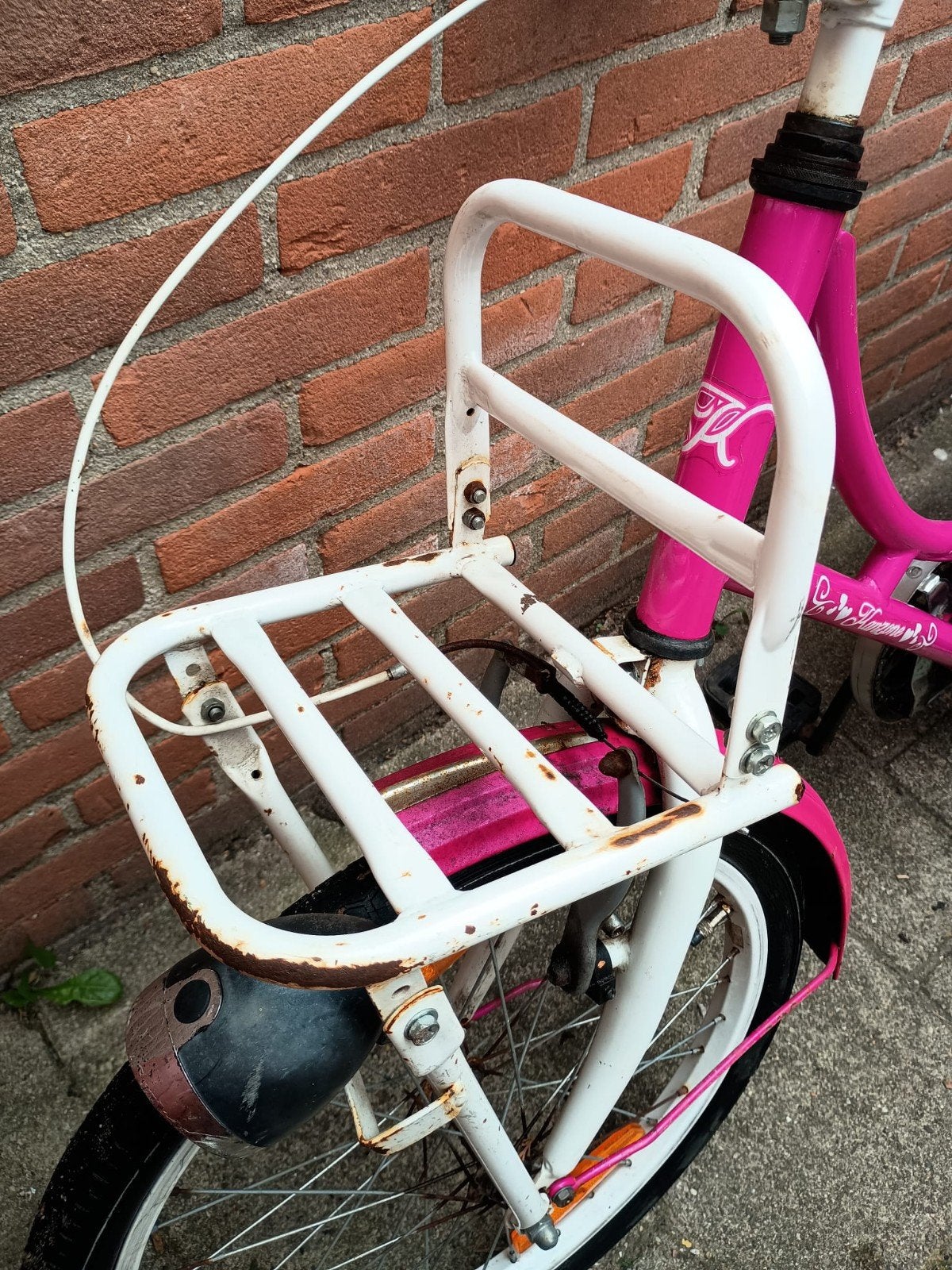 Kanzone 20 Inch meisjes kinderfiets roze, Ophalen, Gebruikt, Kanzone, Terugtraprem