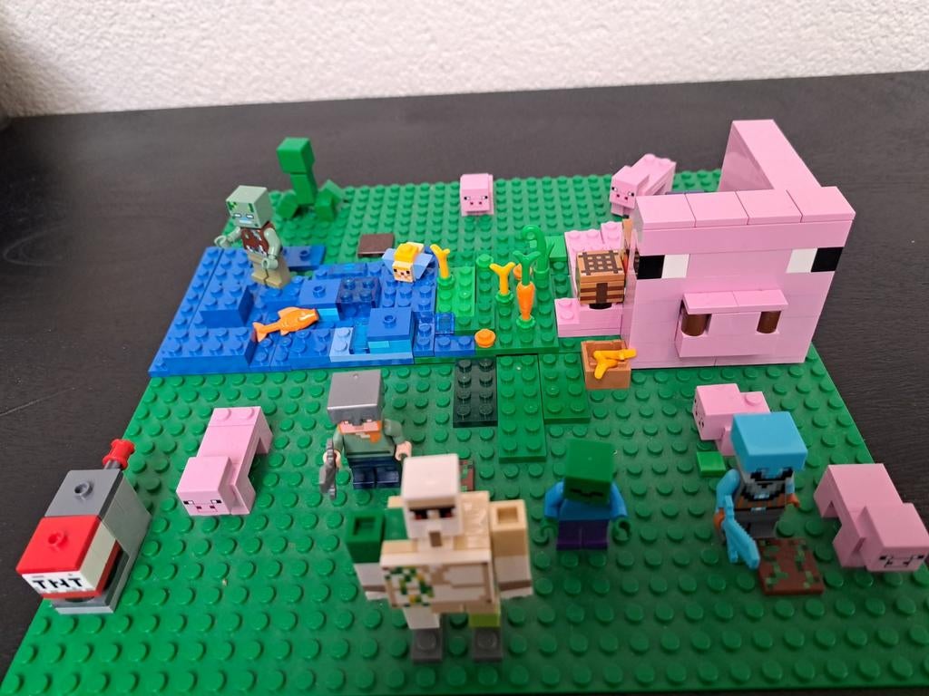Minecraft varkens lego set, PLUS poppetjes, Ophalen of Verzenden