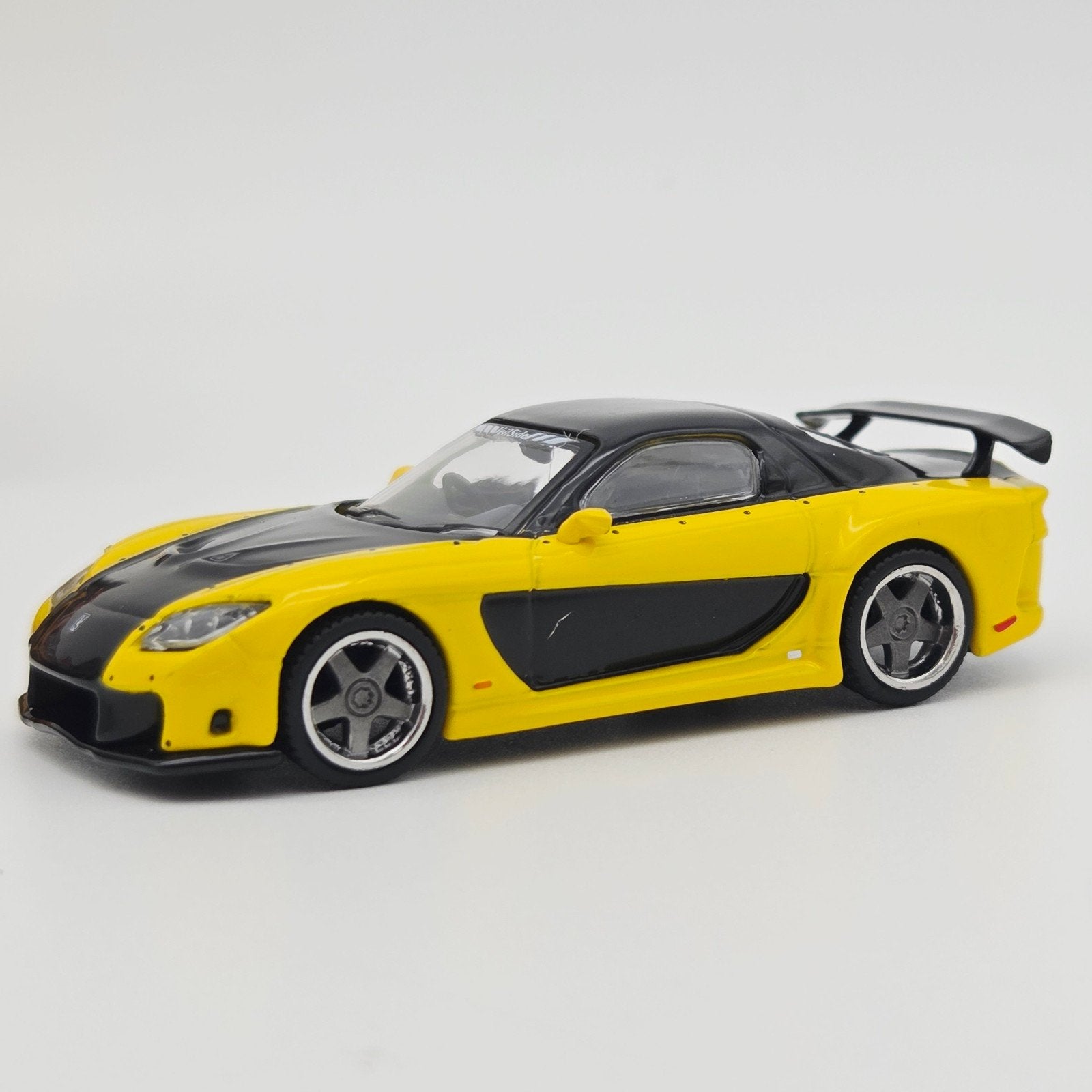 Tarmac – Mazda RX-7 VeilSide Fortune7, yellow/black, Mymodelcar@outlook.com, Auto, Tarmac, Ophalen of Verzenden
