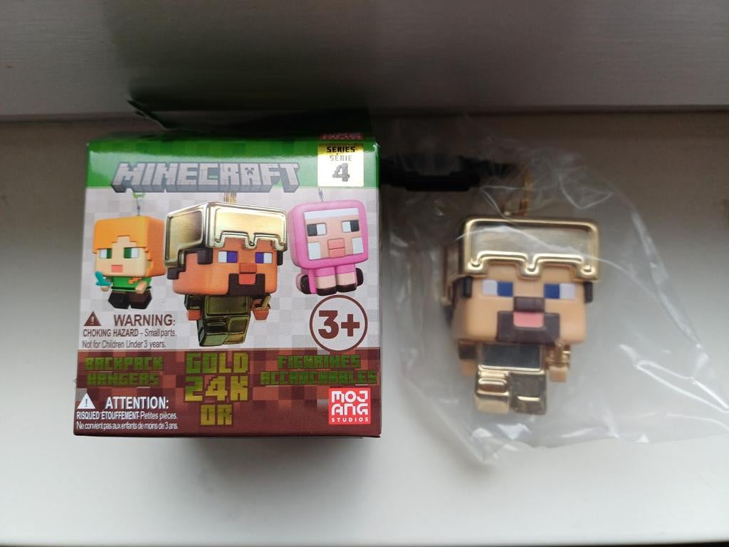 24K Gold Plated Minecraft Steve Mojang 1:54 Nieuw Zeldzaam, Ophalen, Nieuw