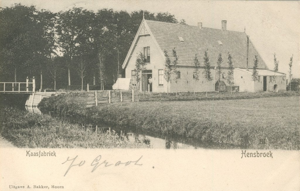 Ansichtkaart Hensbroek, Kaasfabriek., Ophalen of Verzenden, Voor 1920, Gelopen, Noord-Holland