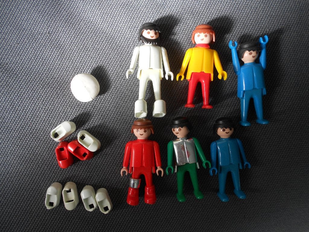 6 playmobil poppetjes geobra 1974, Verzamelen, Ophalen, Gebruikt
