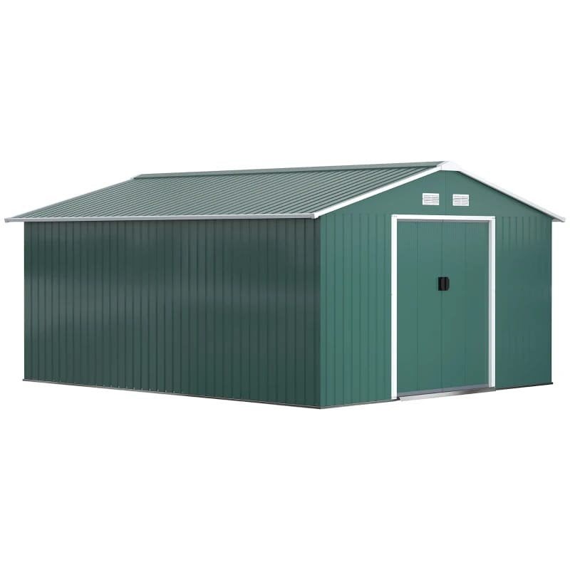 Grote Metalen Tuinberging - Groen schuur fietsenhok tuinhuis, Ophalen of Verzenden, Nieuw, Metaal, Overige typen