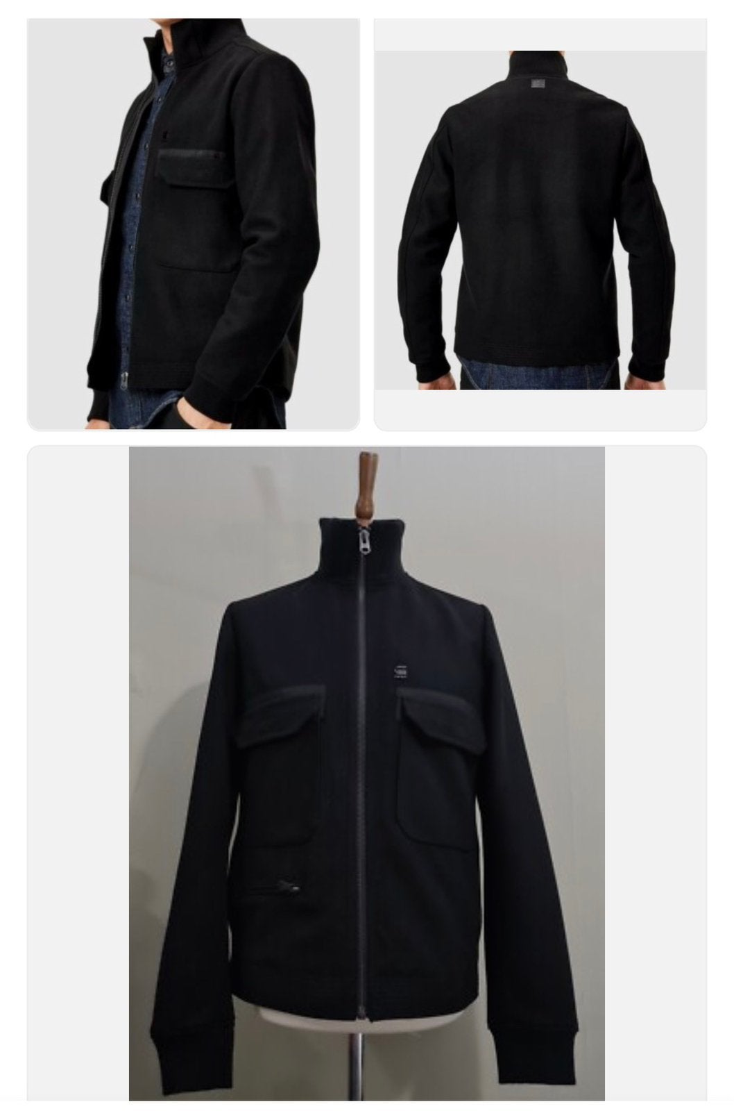 G-Star RAW XPO Wool Bomber Jacket Zwart L jack vest wol zgan, Maat 52/54 (L), Zwart, Ophalen of Verzenden, Zo goed als nieuw