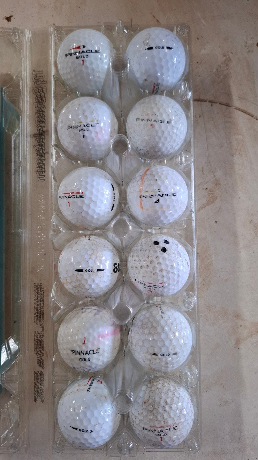 12 Pinnacle Gold golfballen - Gebruikt, Ophalen of Verzenden, Gebruikt, Bal(len), Overige merken
