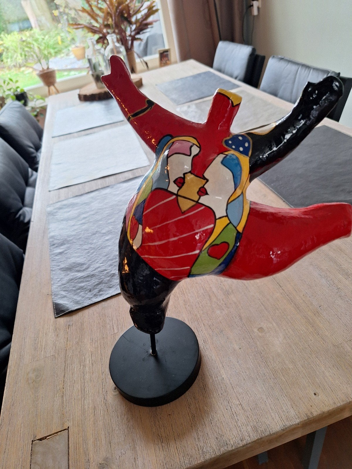 dikke dame, Antiek en Kunst, Ophalen, Verstelbaar, Meerkleurig, Beeld