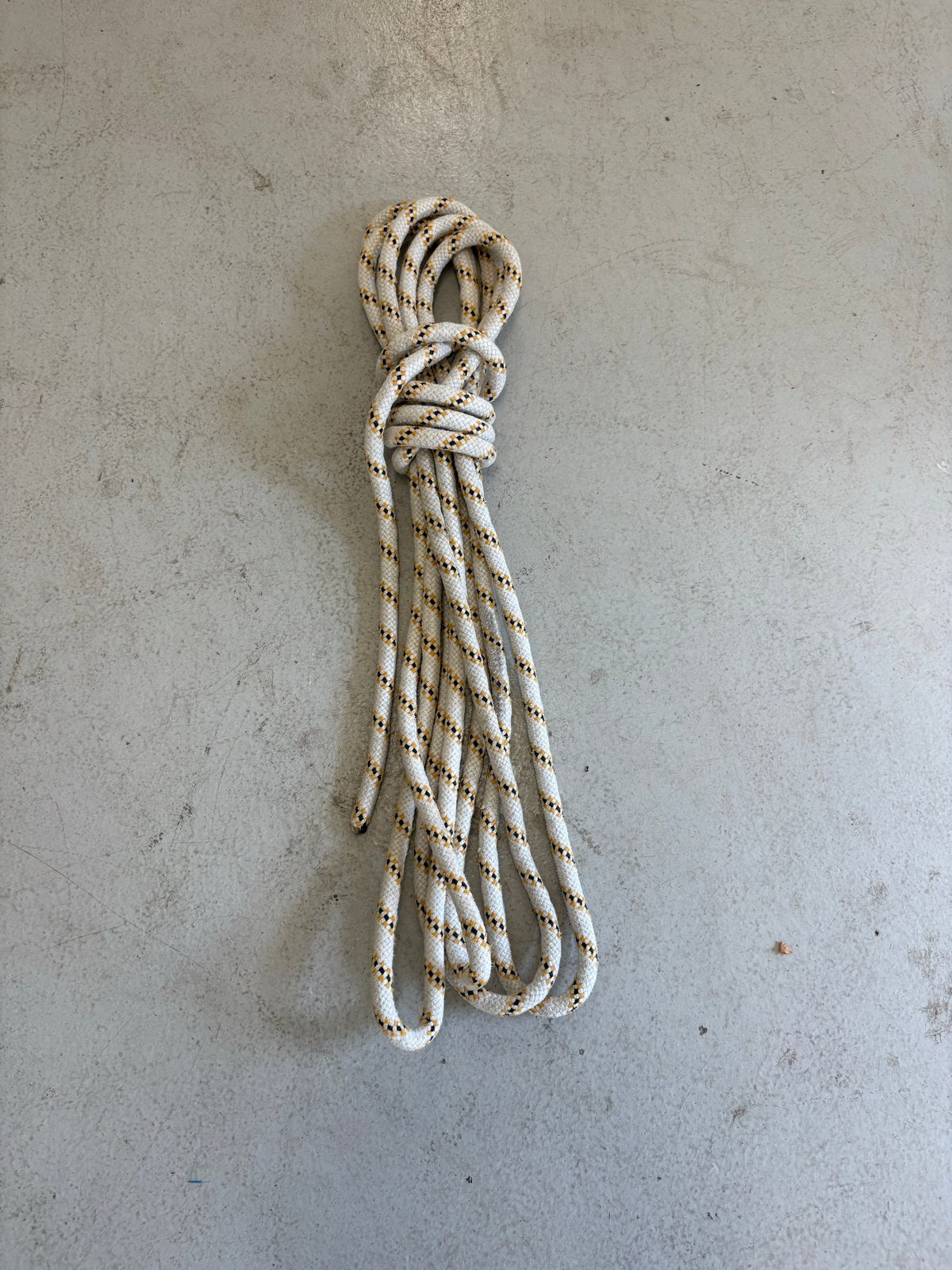 Boot touw- Wit met geel/zwart patroon, Ophalen of Verzenden, Gebruikt, Ankeren en Afmeren, Zeilboot of Motorboot