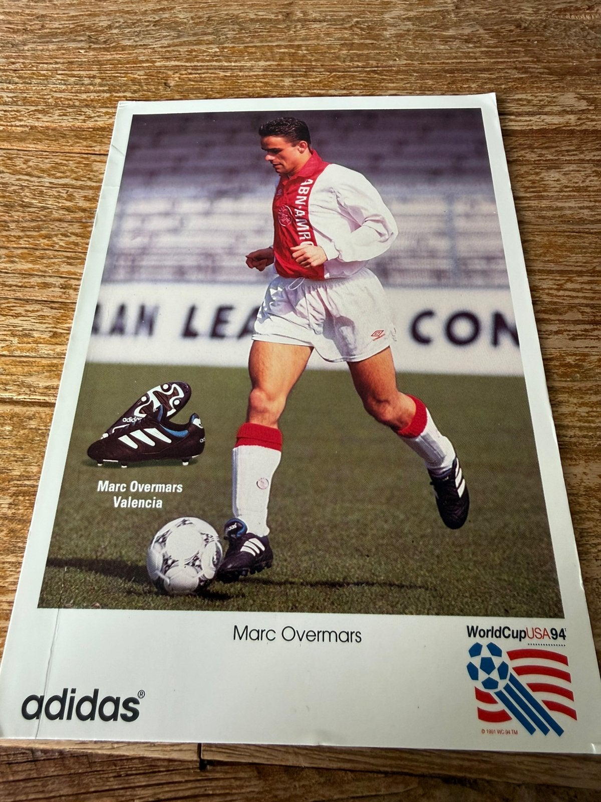 Spelerskaart Marc Overmars Ajax, Ophalen of Verzenden, Zo goed als nieuw, Ajax, Spelerskaart