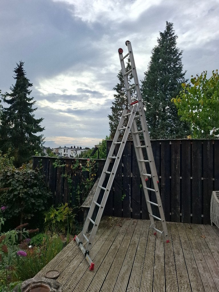 Aluminium ladder, Doe-het-zelf en Verbouw, Ophalen, Zo goed als nieuw, Ladder, Opvouwbaar of Inschuifbaar