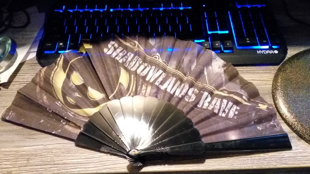 handwaaier handfan shadowlands rave, Ophalen of Verzenden, Nieuw