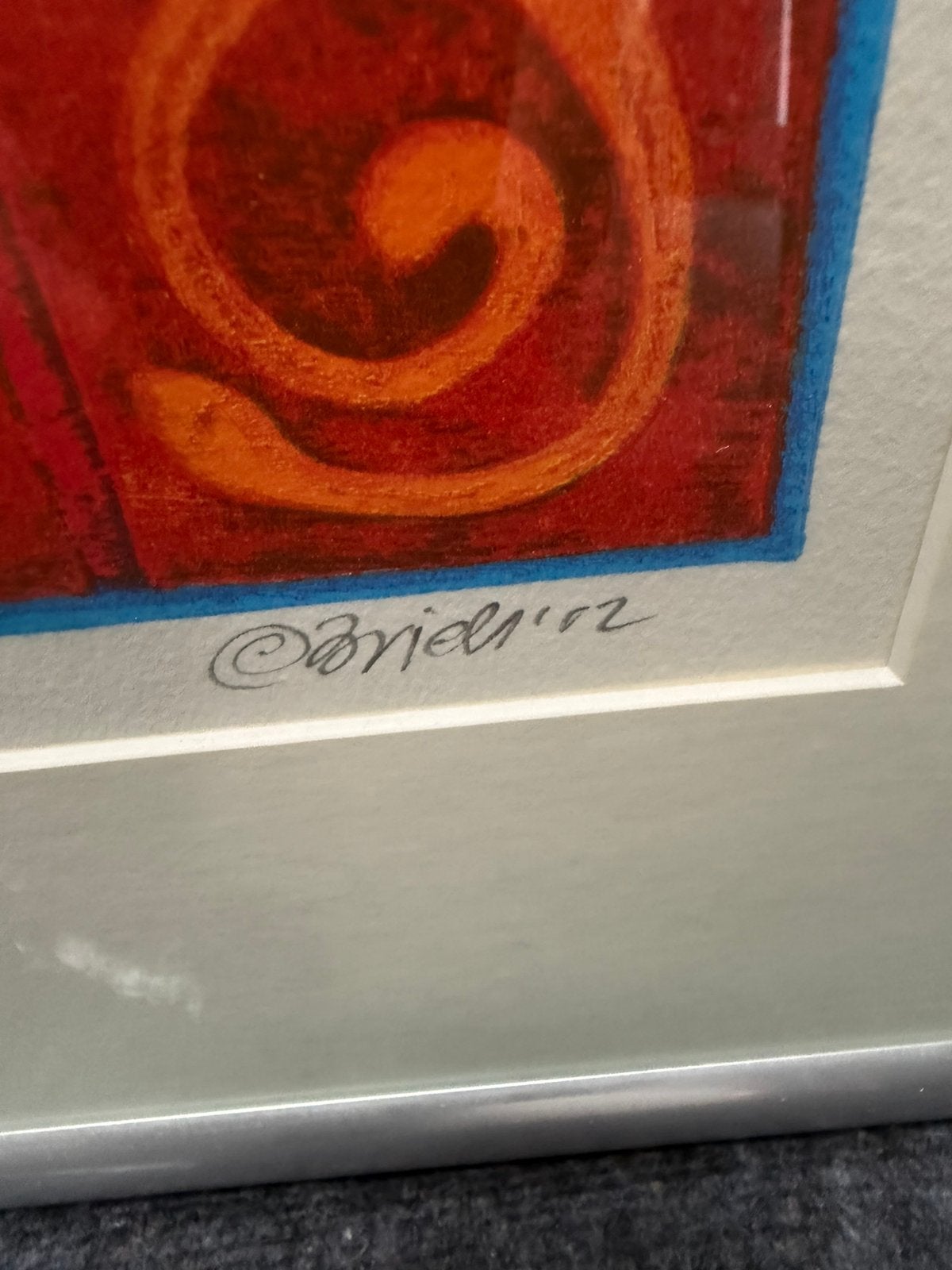 zeefdruk Clemens Briels – 107/190 – Fraai ingelijst, Gesigneerd, Ophalen, Abstract, Zeefdruk