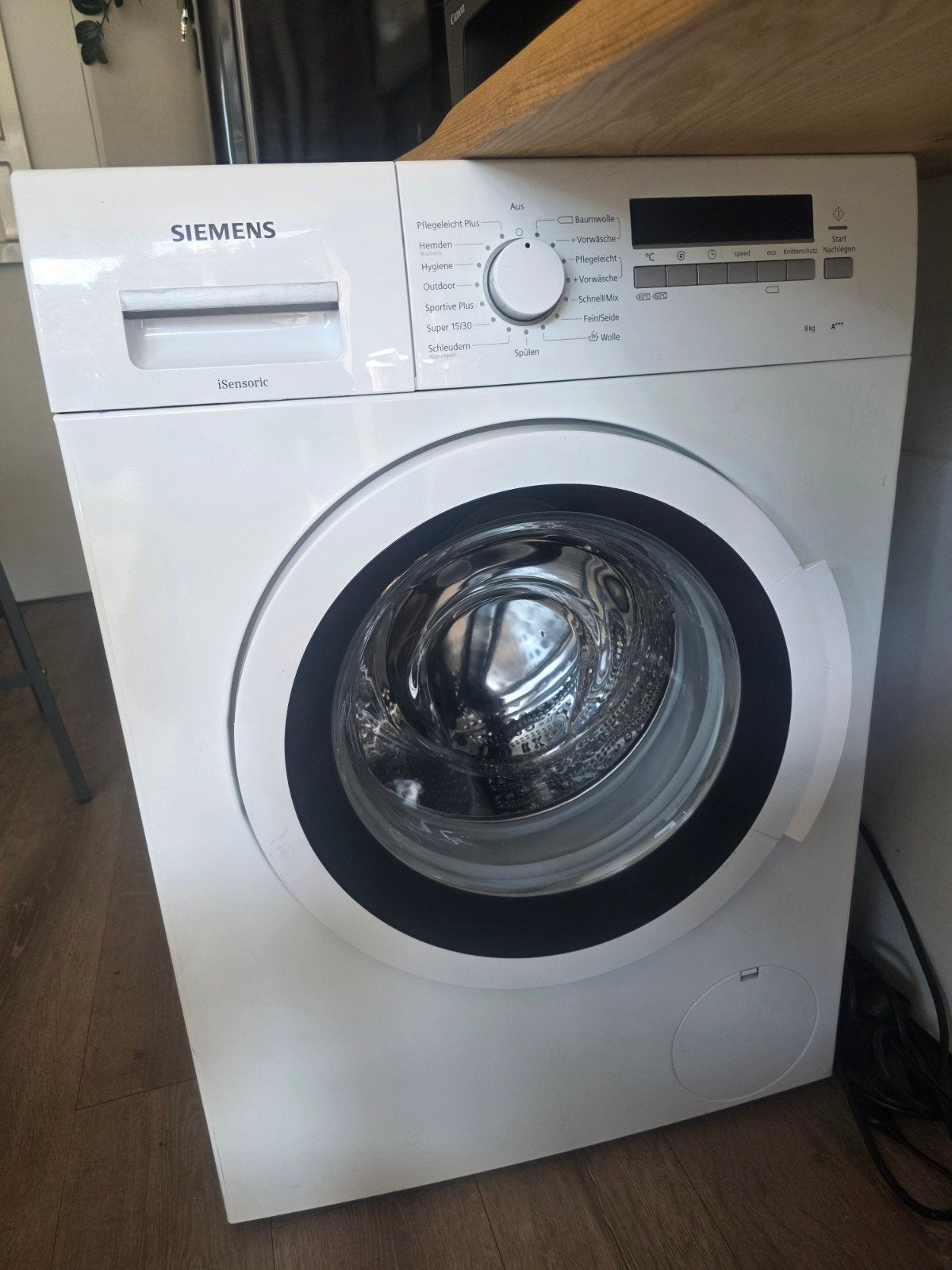 Siemens iSensoric Wasmachine A+++ 8kg, Ophalen, 6 tot 8 kg, Gebruikt, Energieklasse A of zuiniger