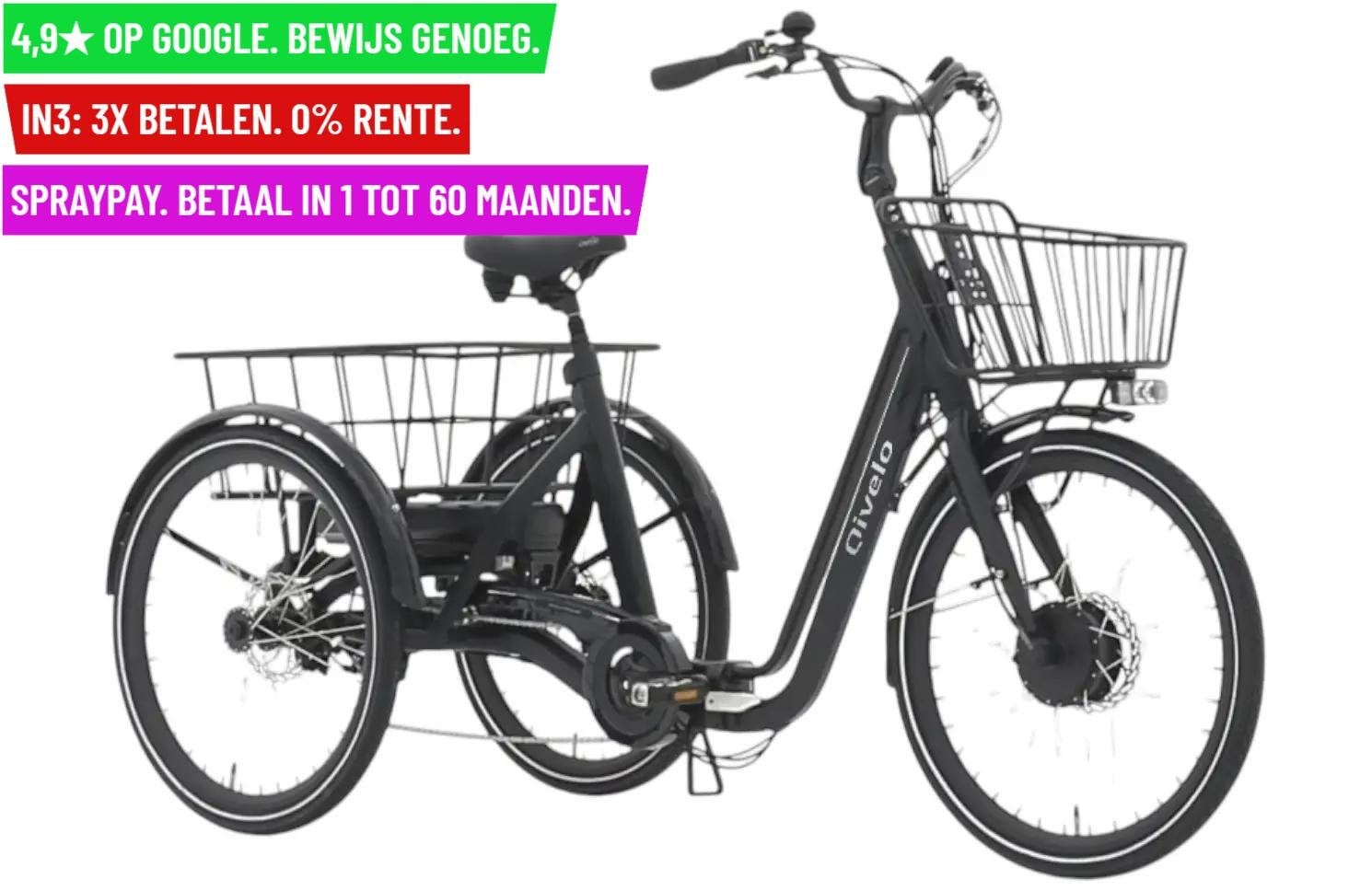 Qivelo Senior Fold vouwbaar - zwart - elektrische driewieler, Overige merken, 9713 Bv Groningen, Nieuw, Qivelo