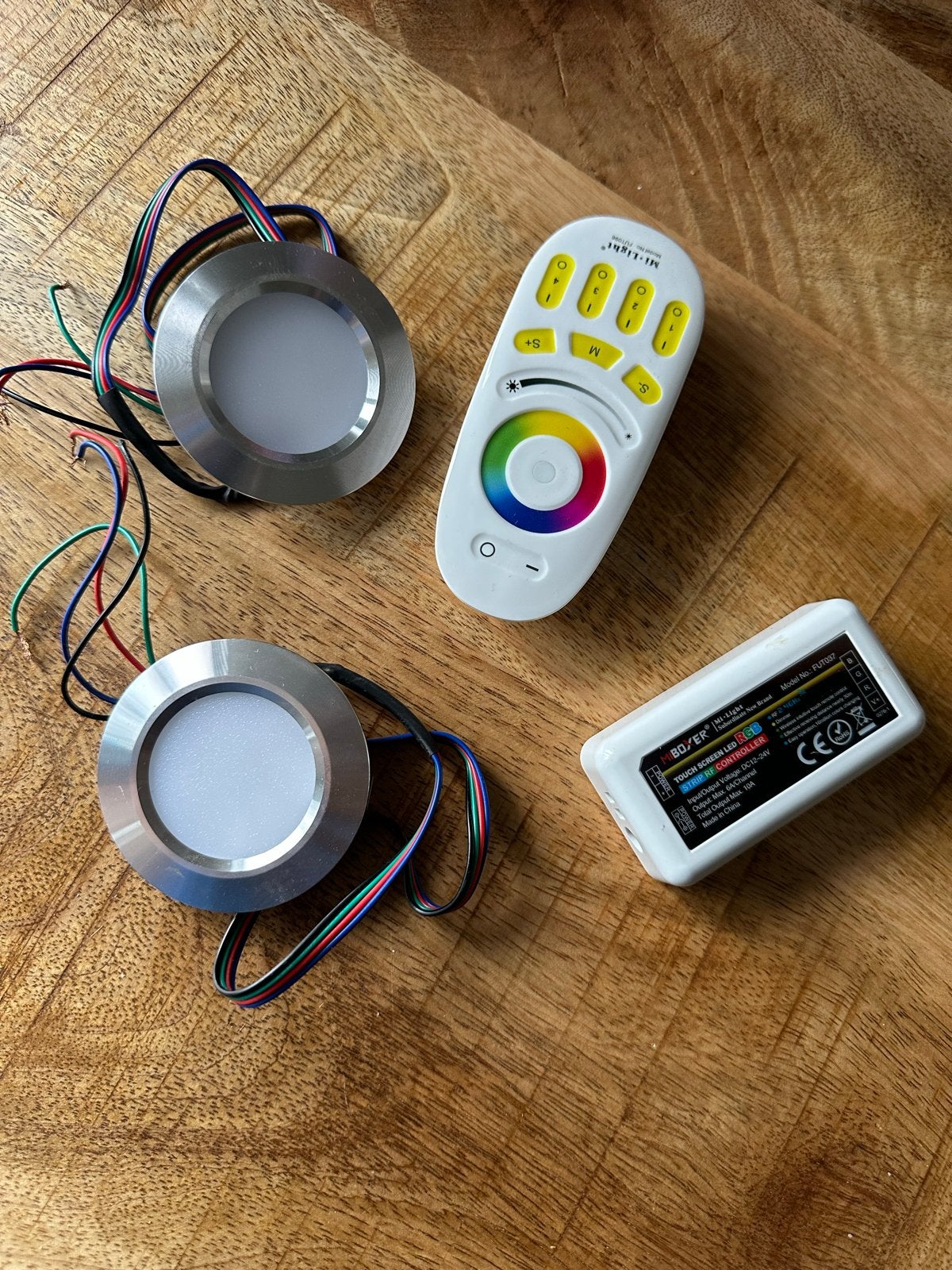 Set inbouw spots RGB, Ophalen of Verzenden, Gebruikt, Overige merken, Verlichting