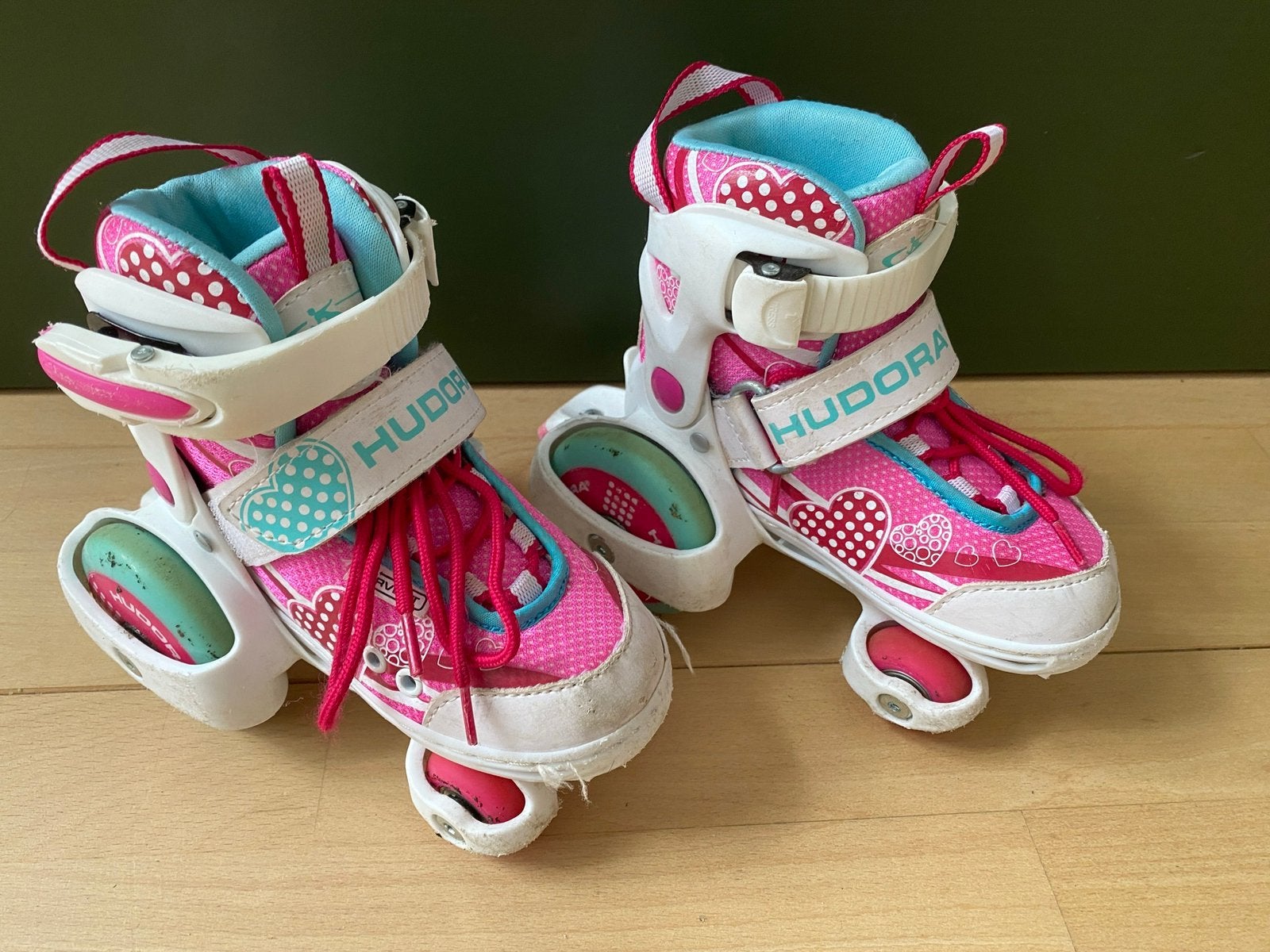 Hudora rolschaatsen, Ophalen of Verzenden, Verstelbaar, Gebruikt, Kinderen