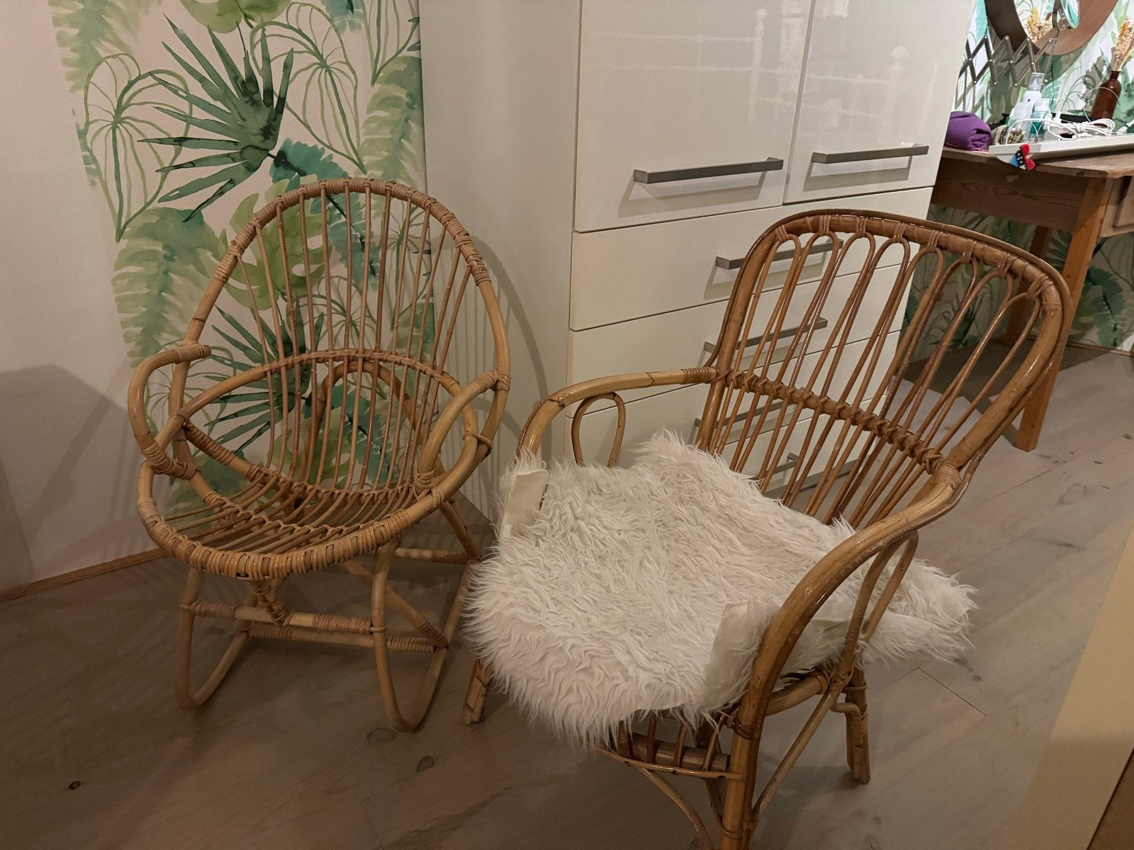 2 rotan stoelen - Leuke set, perfect voor binnen of buiten, Ophalen, Gebruikt, Twee, Bruin