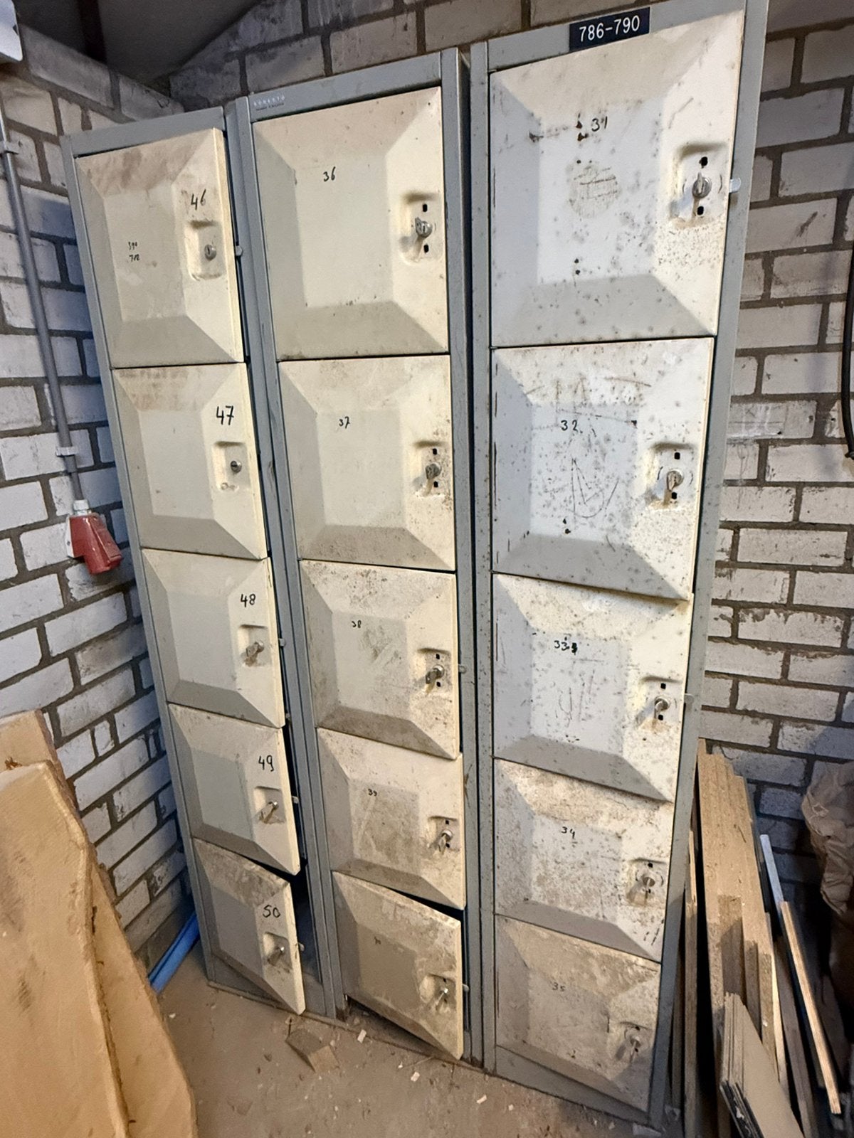 Lockerkasten 3 stuks vintage locker, Ophalen, Gebruikt