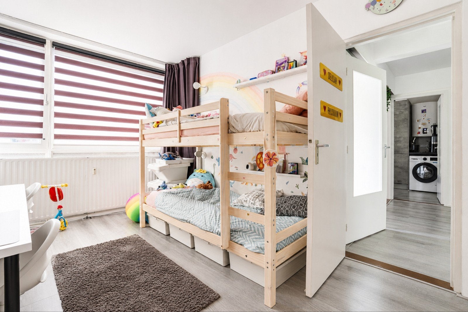 Stapelbed Ties (Leen Bakker) voor kinderkamer, Ophalen, Gebruikt, 90 cm, 160 tot 180 cm