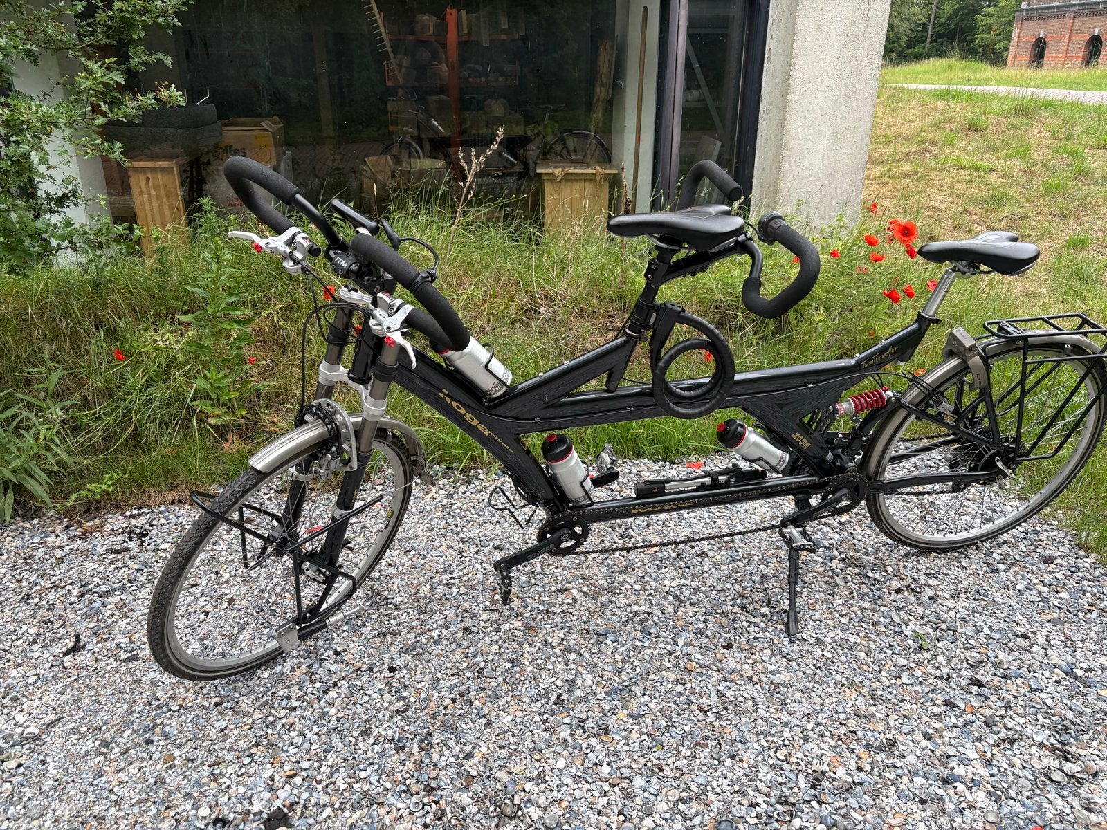 Koga TwinTraveller Tandemfiets met extra rem & nieuwe vering, Ophalen, Gebruikt, Vering, Velgrem