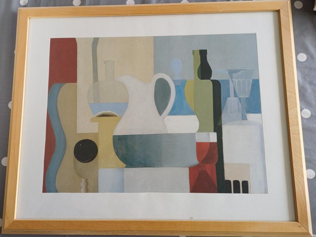 Still life with glass of Red Wine -Amédée Ozenfant ingelijst, Ophalen