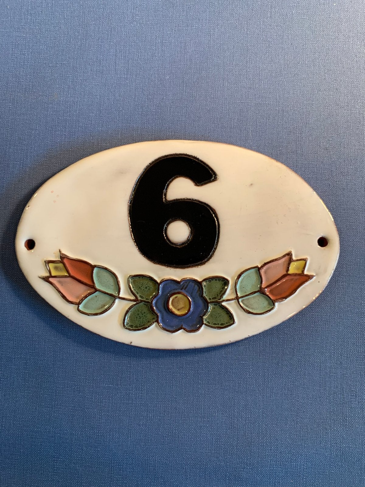Keramiek huisnummer 6 van Henk Potters, Ophalen of Verzenden