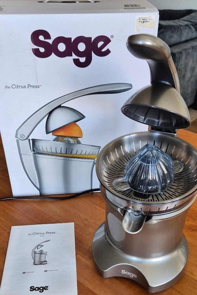 Sage The Citrus Press, zeer nette staat, ophalen Den Haag C, Witgoed en Apparatuur, Juicers, Ophalen, Zo goed als nieuw, Elektrisch
