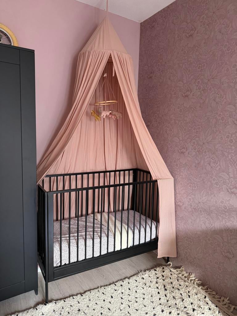 BLISS BED LEDIKANT 60X120 ZWART babybed - coming kids, Ophalen, Gebruikt, Ledikant