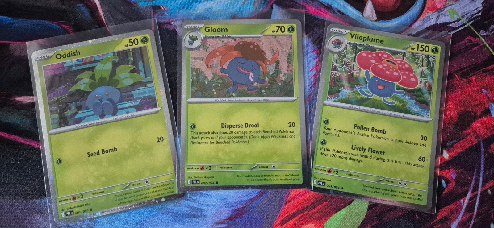 Pokémon kaarten: Oddish, Gloom en Vileplume, Ophalen of Verzenden, Nieuw, Meerdere kaarten, Foil