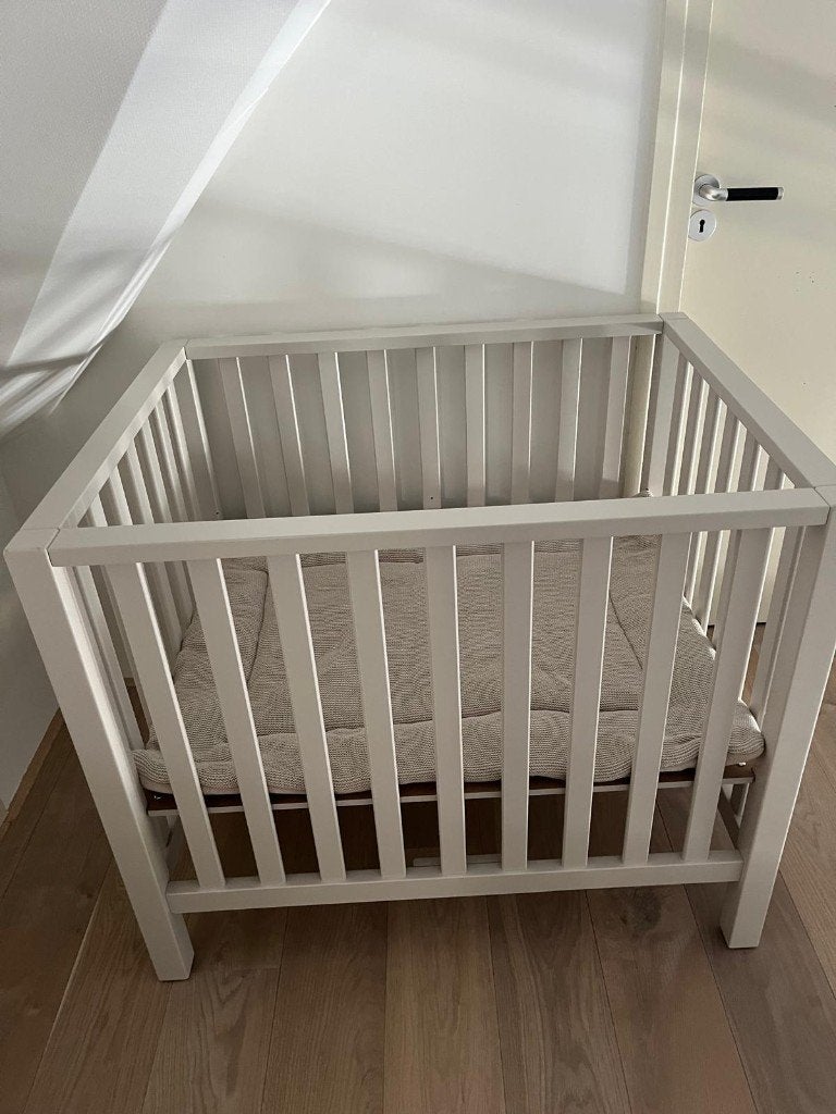 TWF Timo box kleur clay met luxe Jollein boxkleed-nieuwstaat, Ophalen, Zo goed als nieuw, Rechthoekig, In hoogte verstelbaar