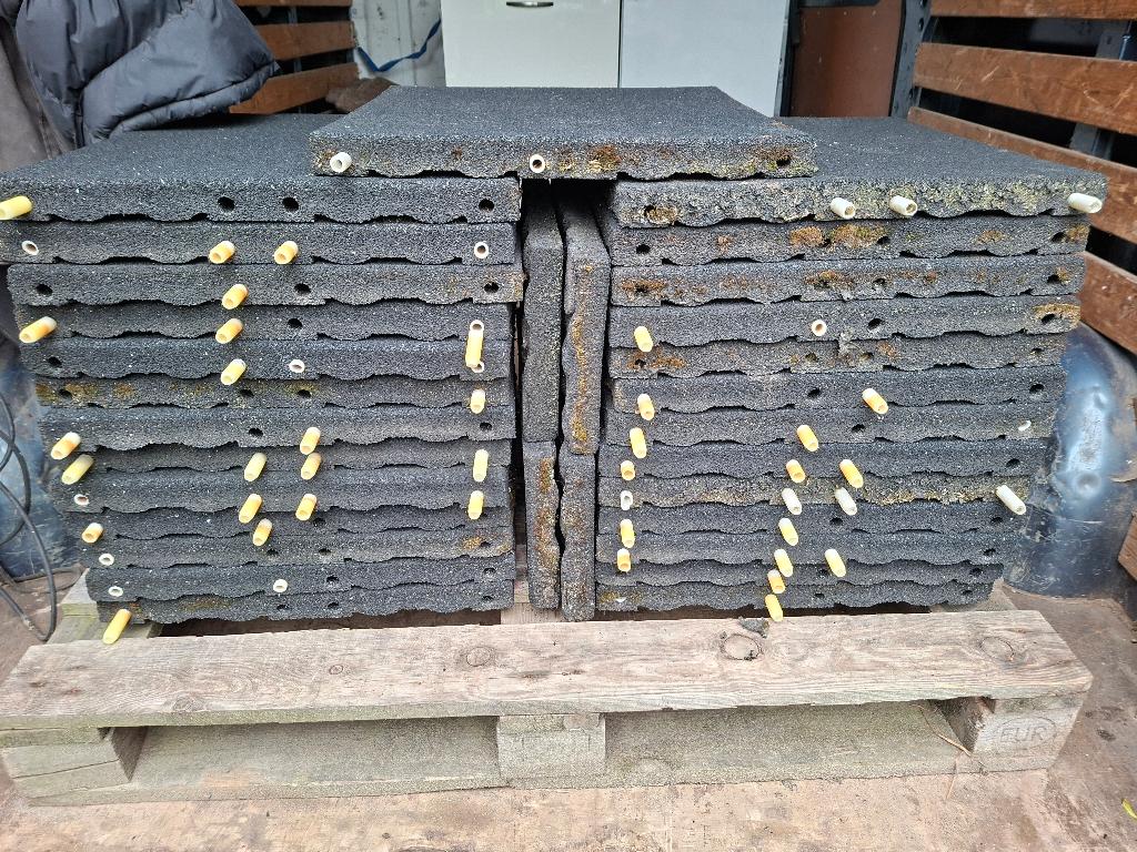 Rubberen Tegels / 27 stuks, Tuin en Terras, Ophalen, Gebruikt, Overige typen, Rubber